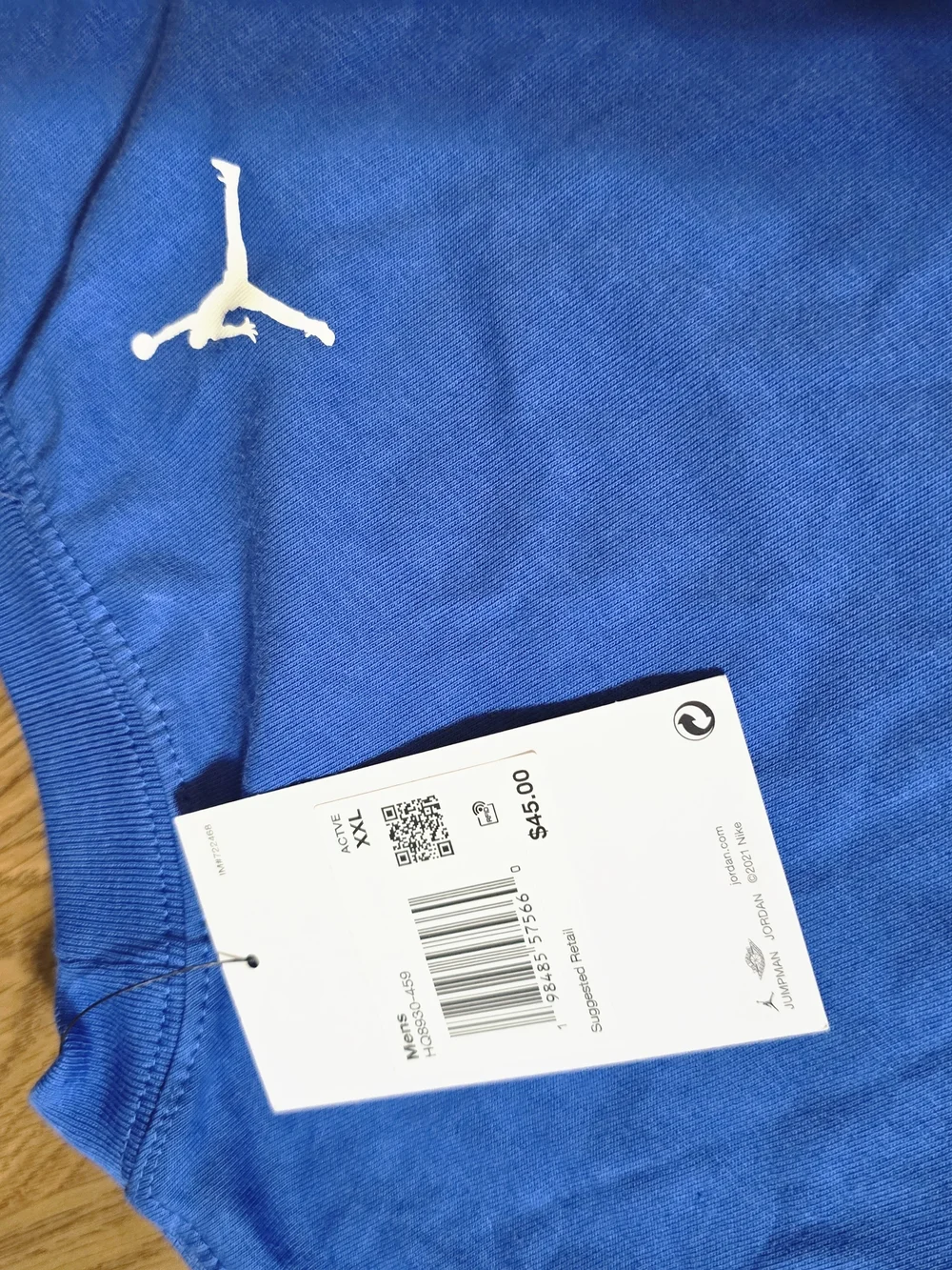 Jordan Mens M J Brooklyn College All Over Print Graphic in the Sport Blue XXL